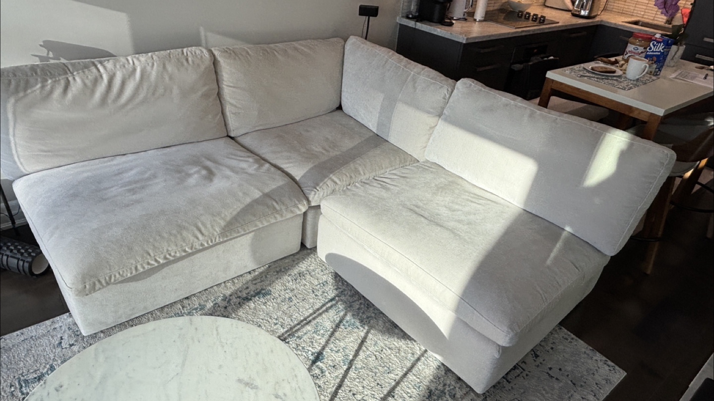 Cloud Modular Sectional Sofa, Chablis (Structube), Cream Colour - photo 3