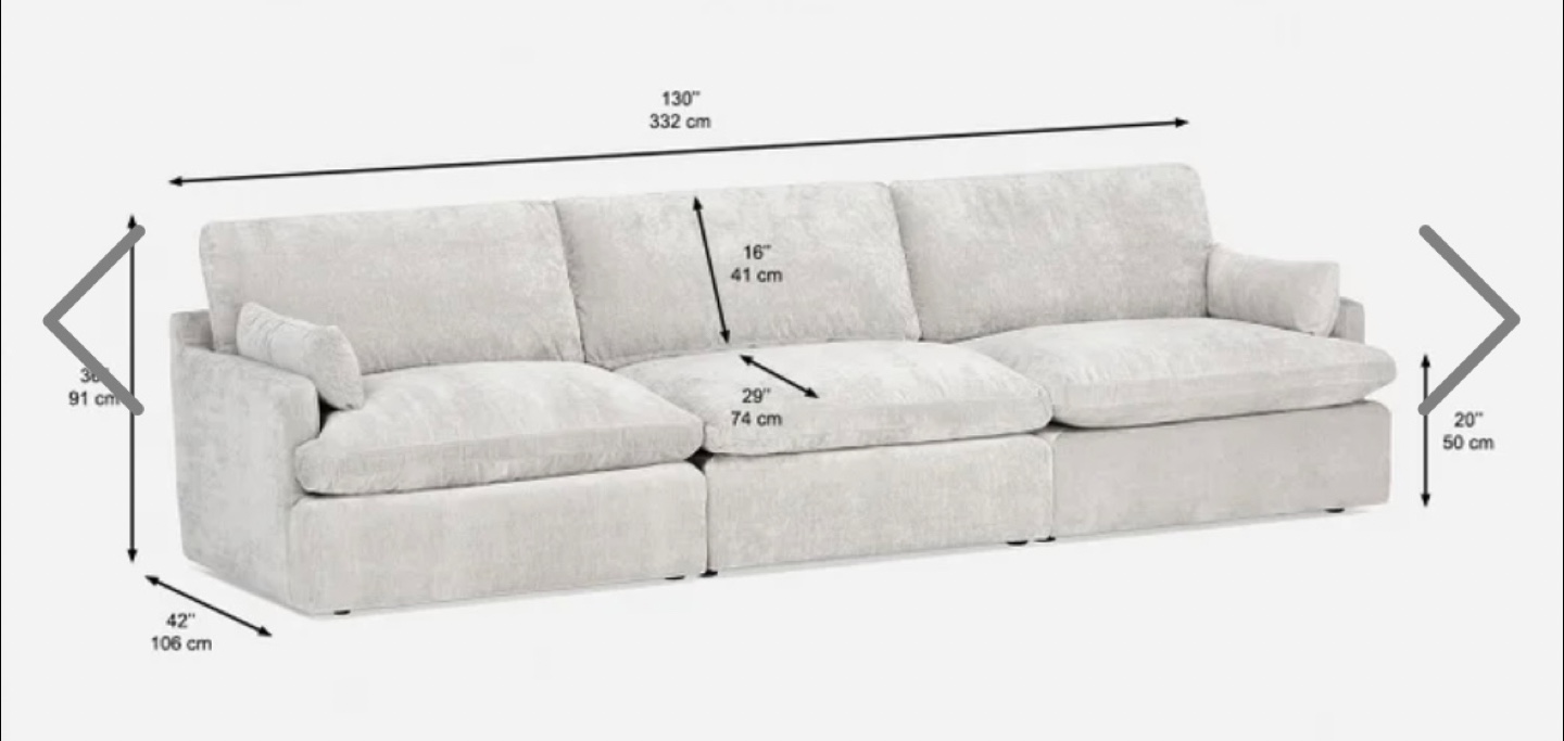 Cloud Modular Sectional Sofa, Chablis (Structube), Cream Colour - photo 4