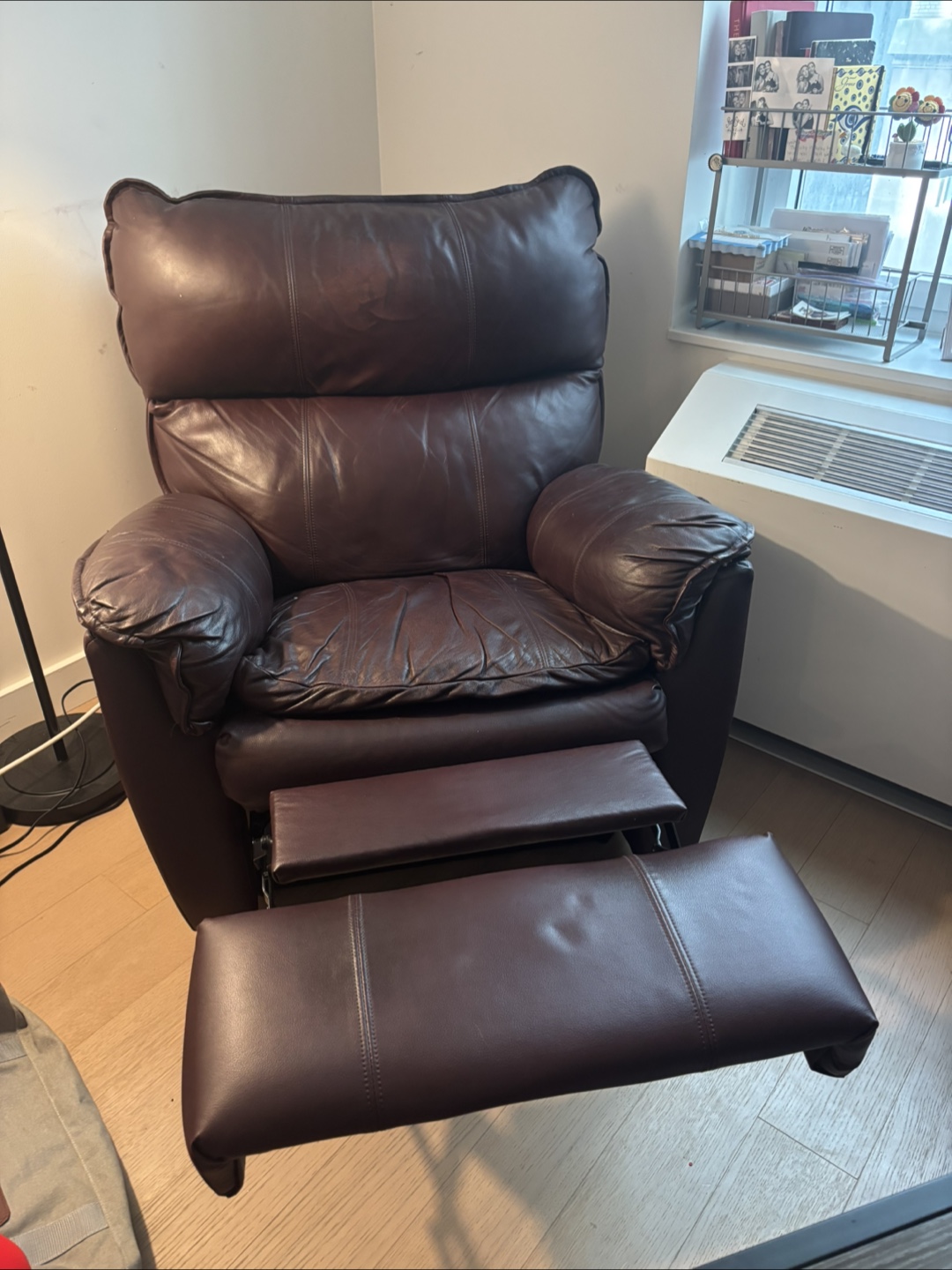Brown Leather Recliner Chair