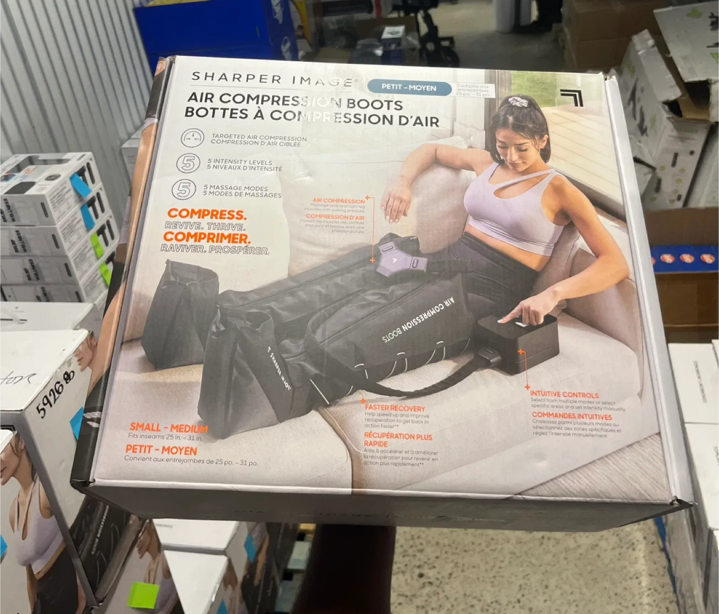 Sharper Image Air Compression Boots - Small/Medium - NEW thumbnail