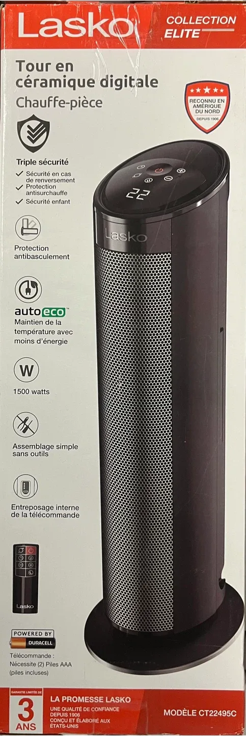 Lasko Collection Elite Digital Ceramic Tower Heater thumbnail