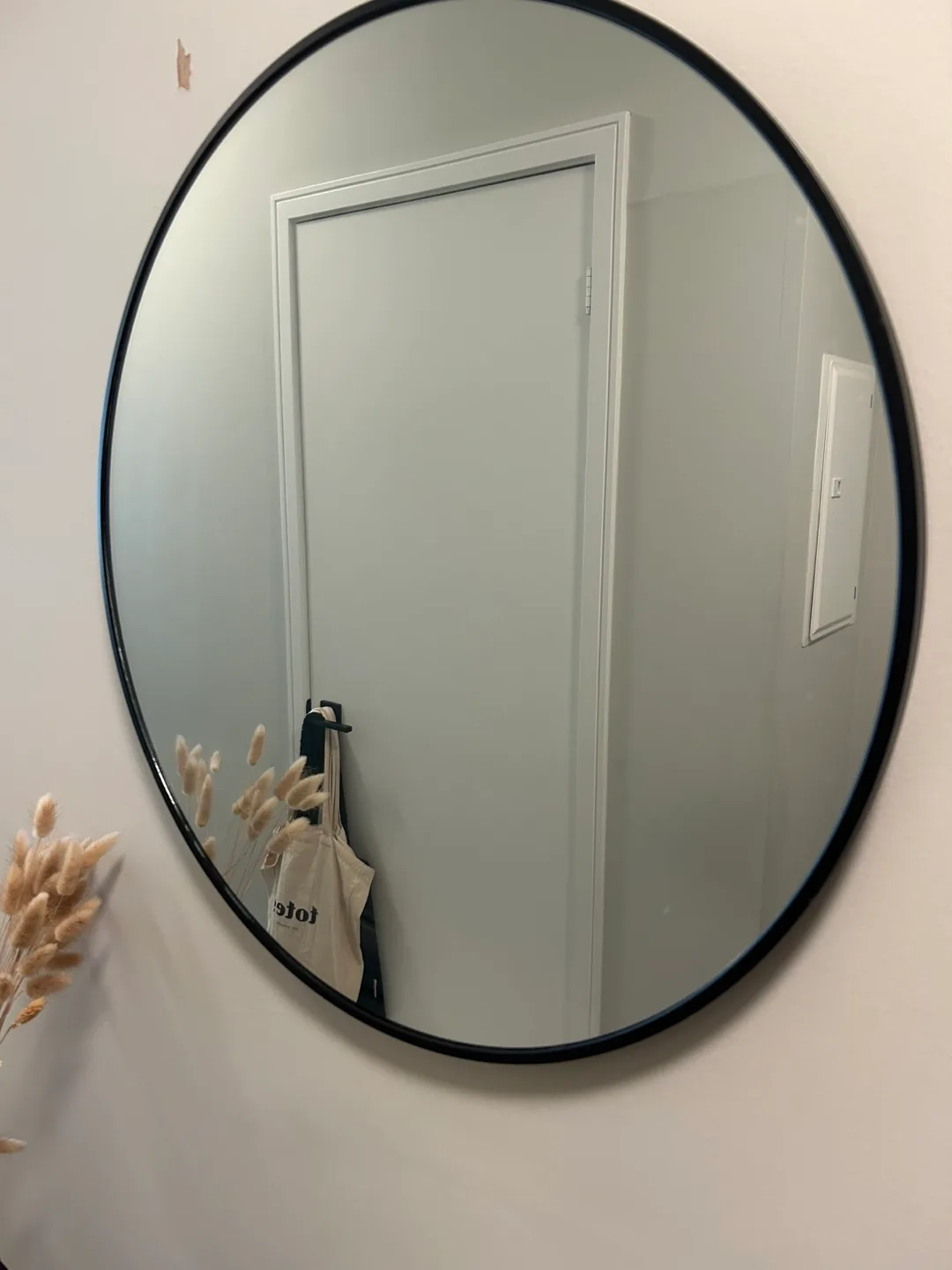 Round Black Framed Mirror thumbnail