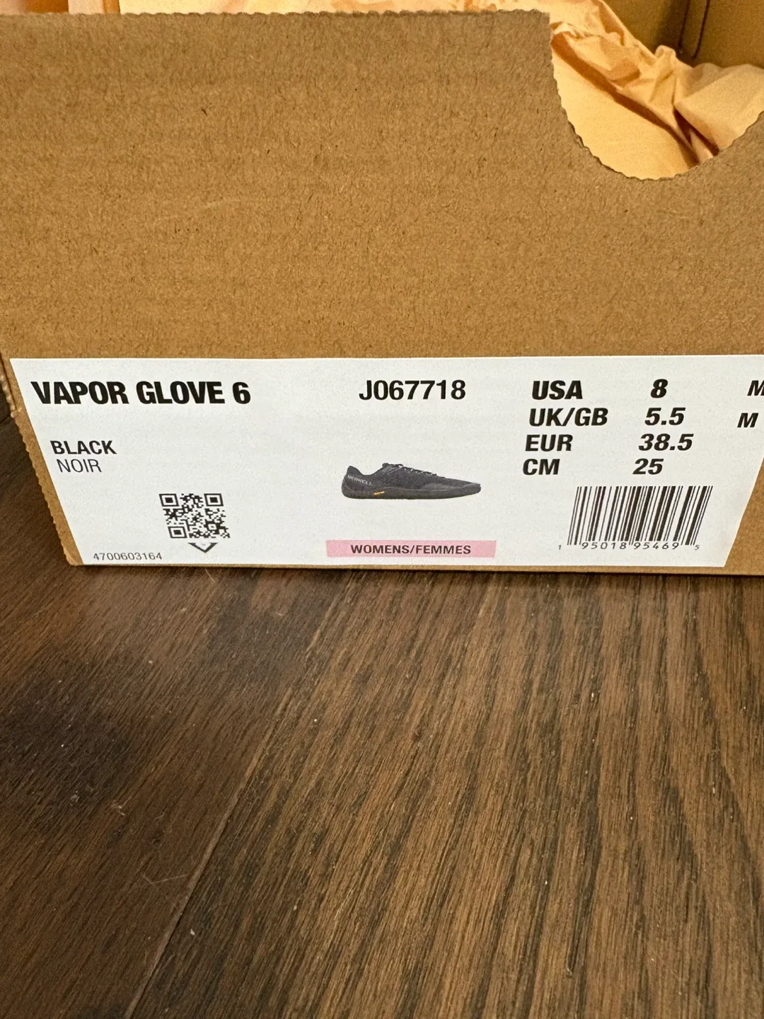 Merrell Vapor Glove 6, Women's Size 8, Black image indicator(5)