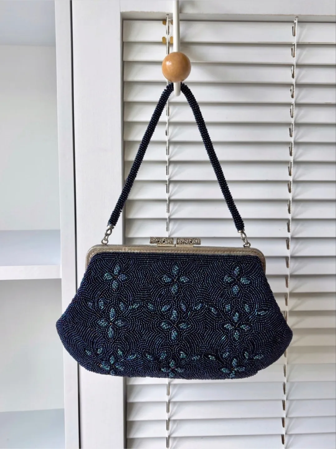 Vintage Beaded Evening Bag – Handcrafted Beadwork Clutch Purse thumbnail