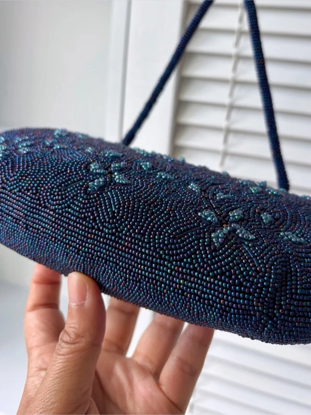 Vintage Beaded Evening Bag – Handcrafted Beadwork Clutch Purse image indicator(5)