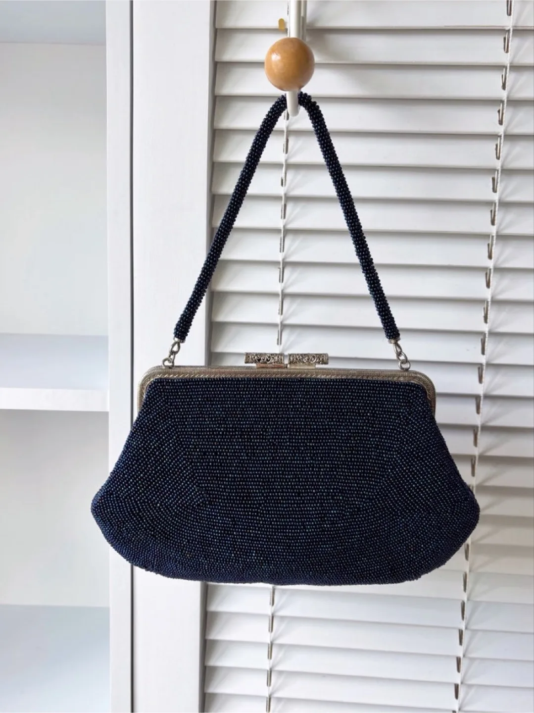 Vintage Beaded Evening Bag – Handcrafted Beadwork Clutch Purse image indicator(7)