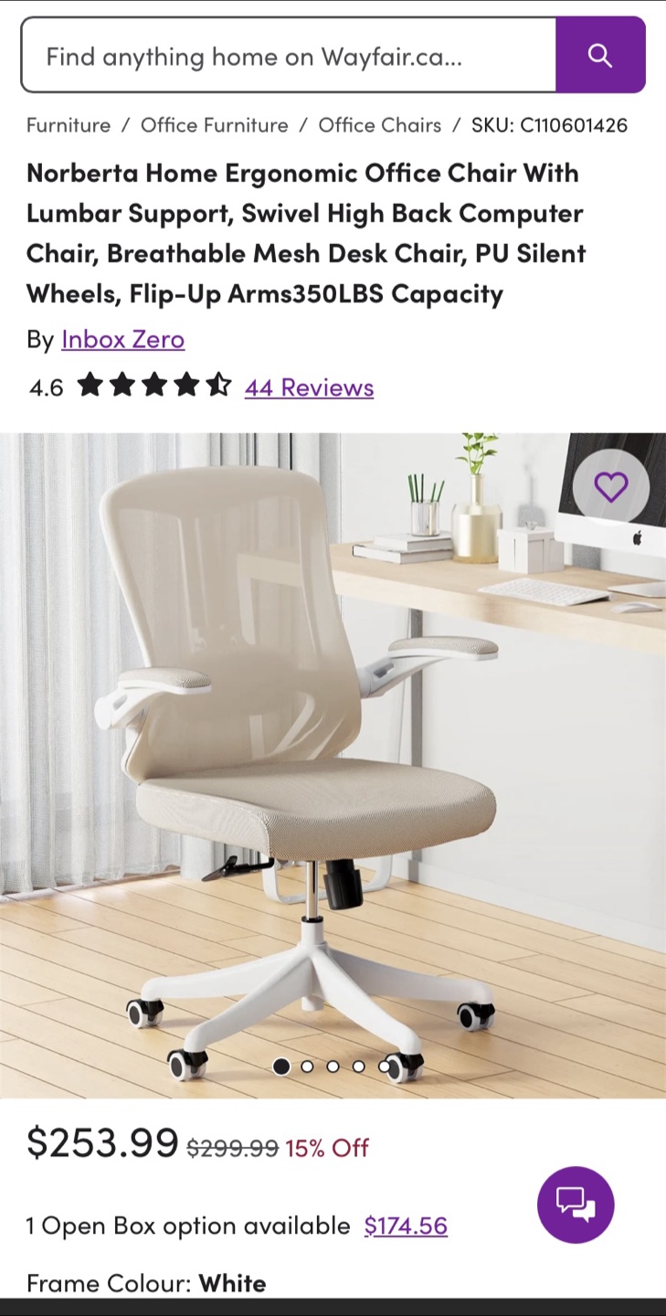 Ergonomic Office Chair - White - photo 5