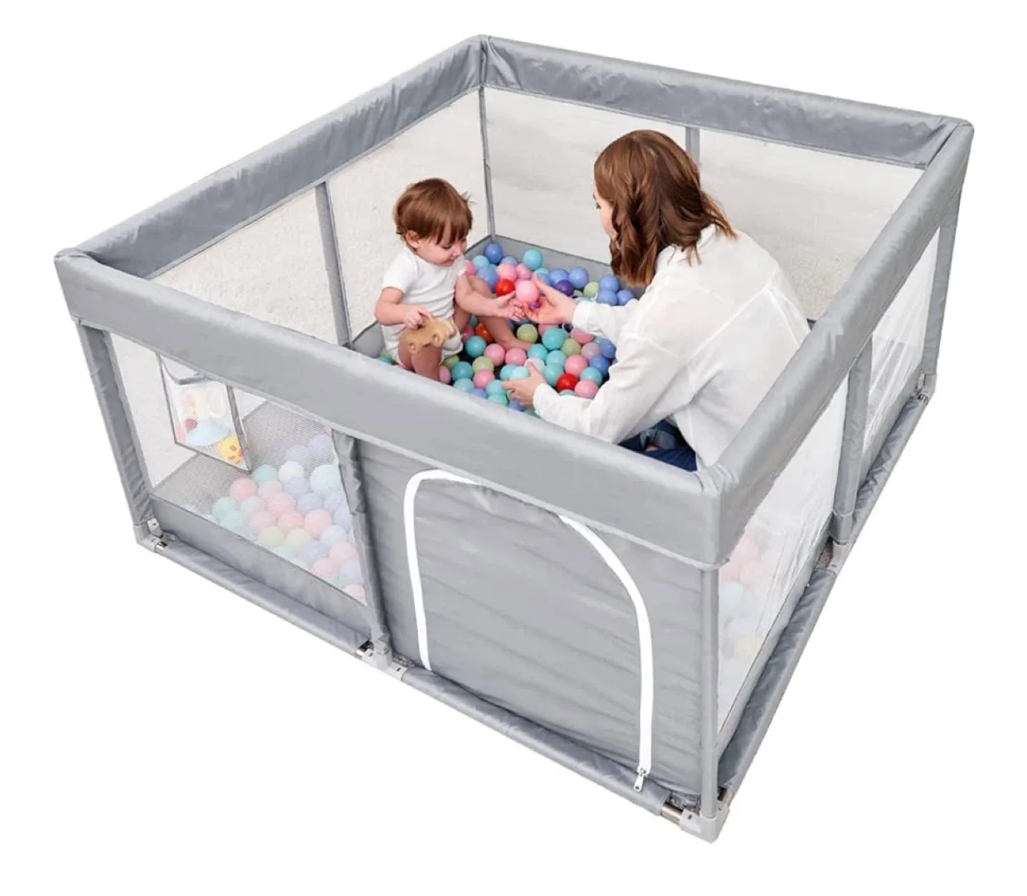 Grey Baby Playpen 47 inches