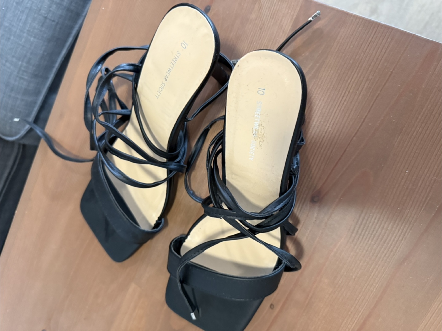 Wrap Around Black Heels - photo 2