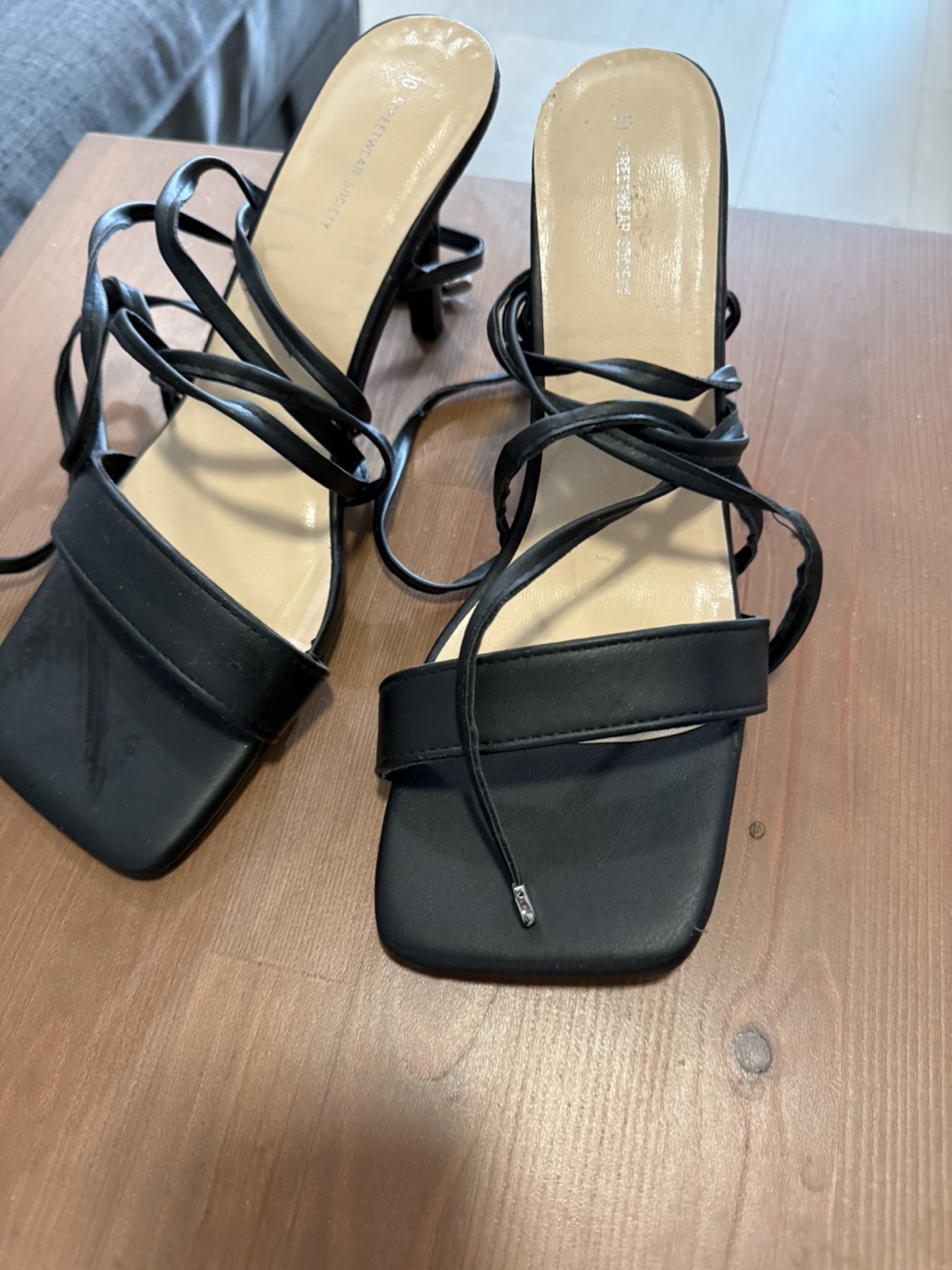 Wrap Around Black Heels