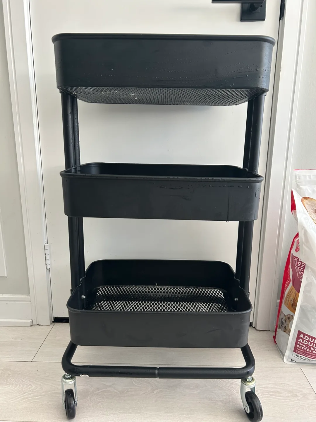 IKEA Black Rolling Cart thumbnail