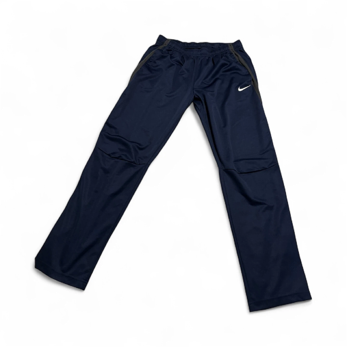 Nike Pants Women's Large Navy Blue Training Joggers Zip Ankle