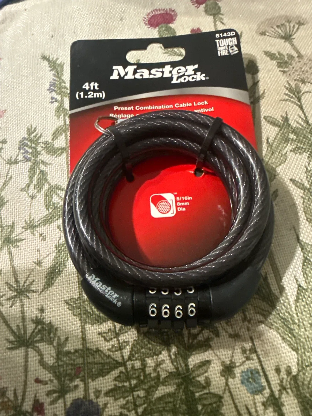 Master Lock 8143D 4ft Combination Cable Lock - NEW image indicator(3)