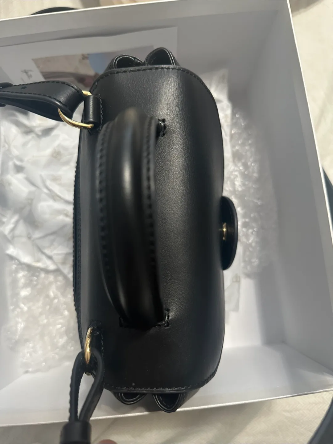 Authentic Polene Numero Uno Nano Black Smooth Leather image indicator(6)