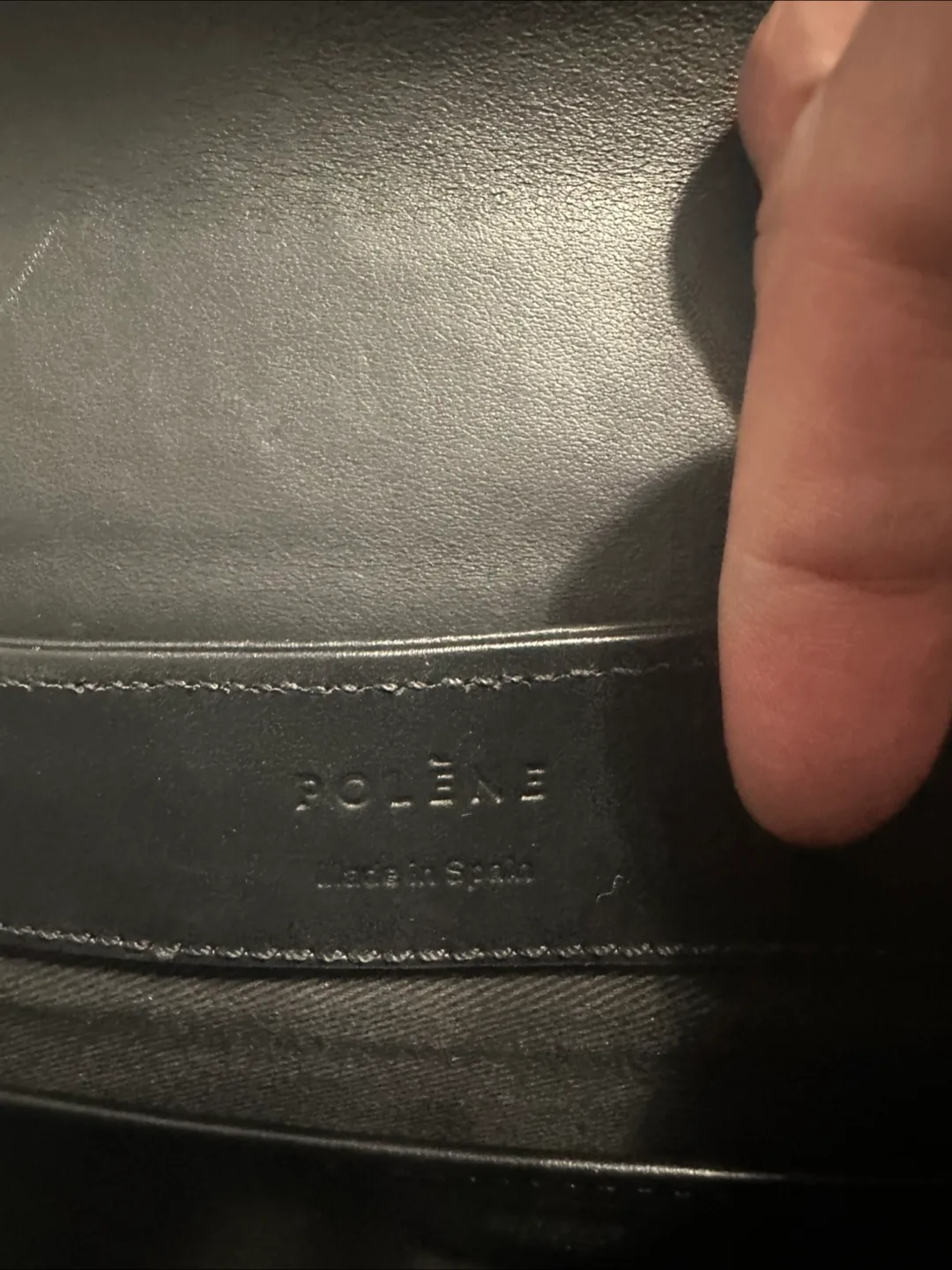 Authentic Polene Numero Uno Nano Black Smooth Leather image indicator(10)