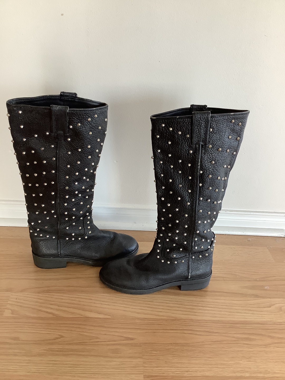 Zara Woman Black Studded Boots - Size 39 - photo 3