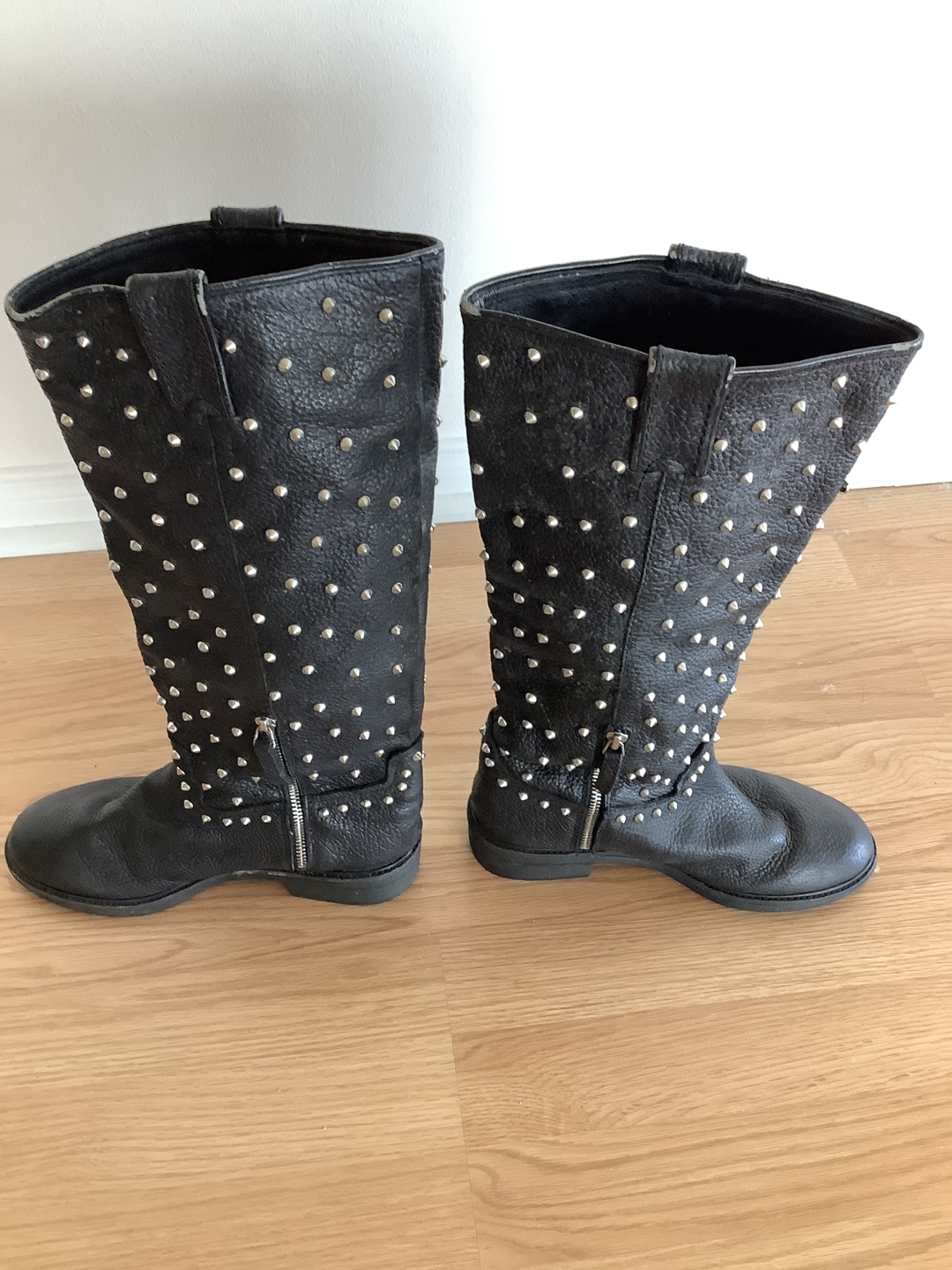 Zara Woman Black Studded Boots - Size 39 - photo 2