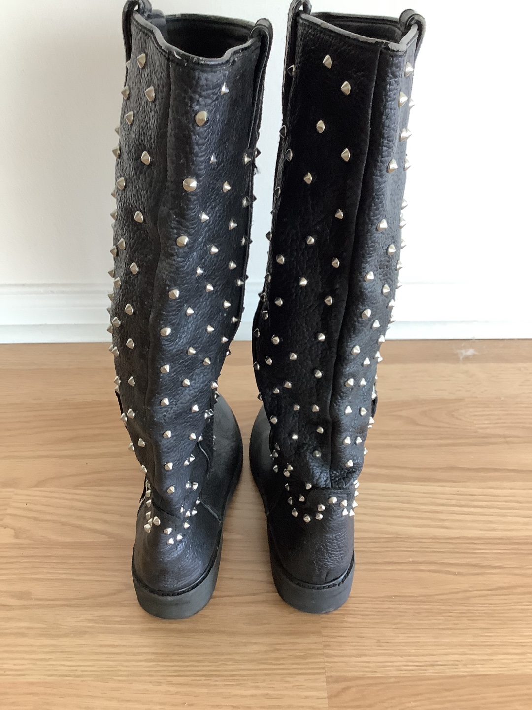 Zara Woman Black Studded Boots - Size 39 - photo 4