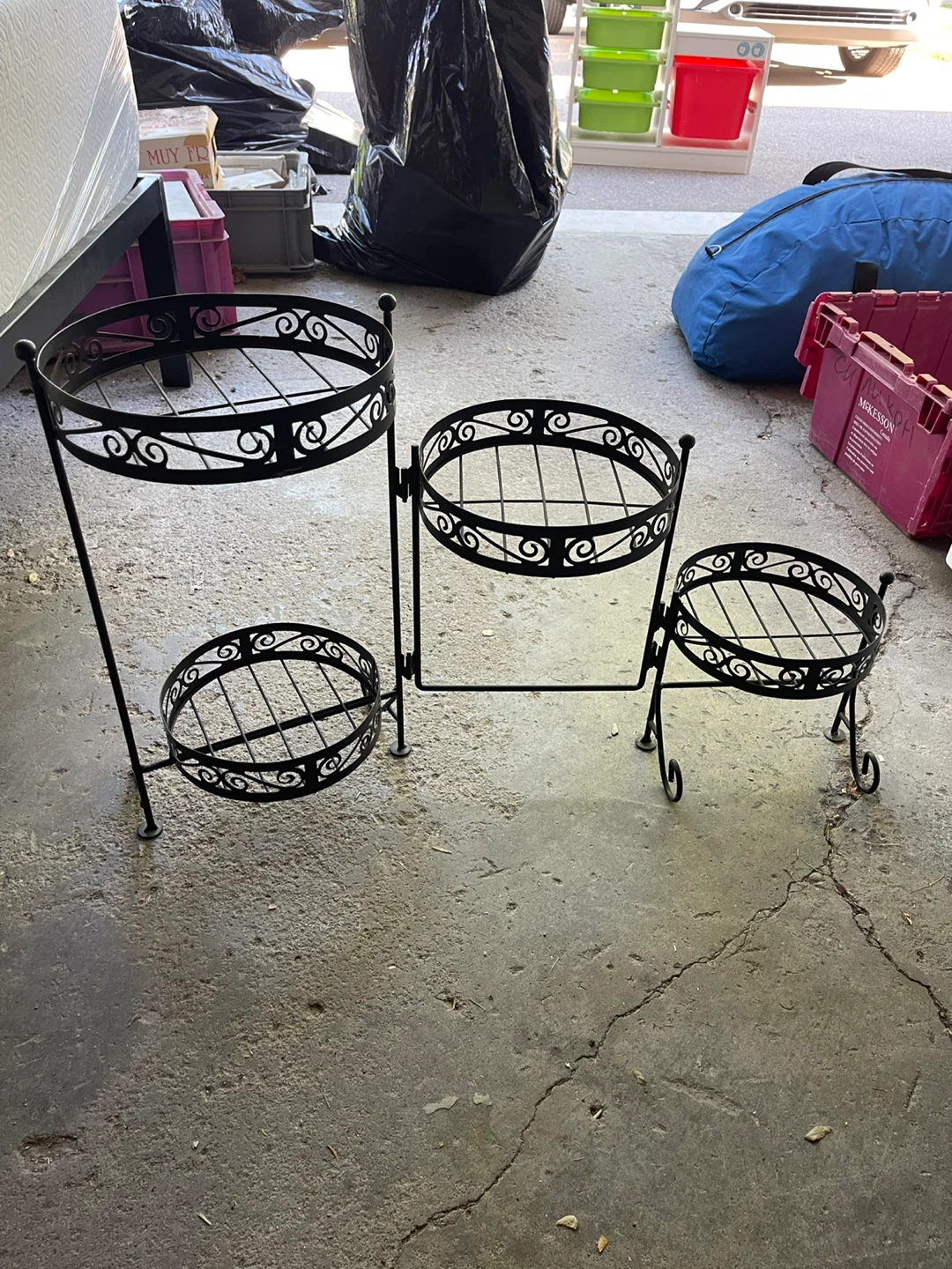 Three Tier Plant Stand - Black Metal
