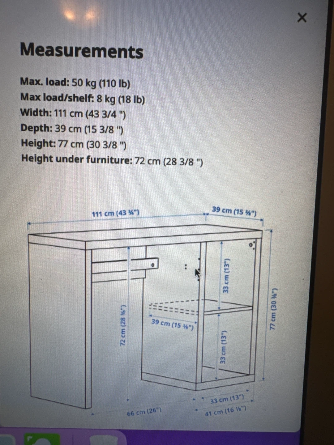 IKEA Study table and Chair : white - photo 2