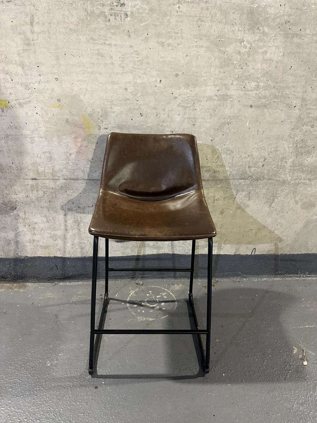 Brown Leather Bar Stool