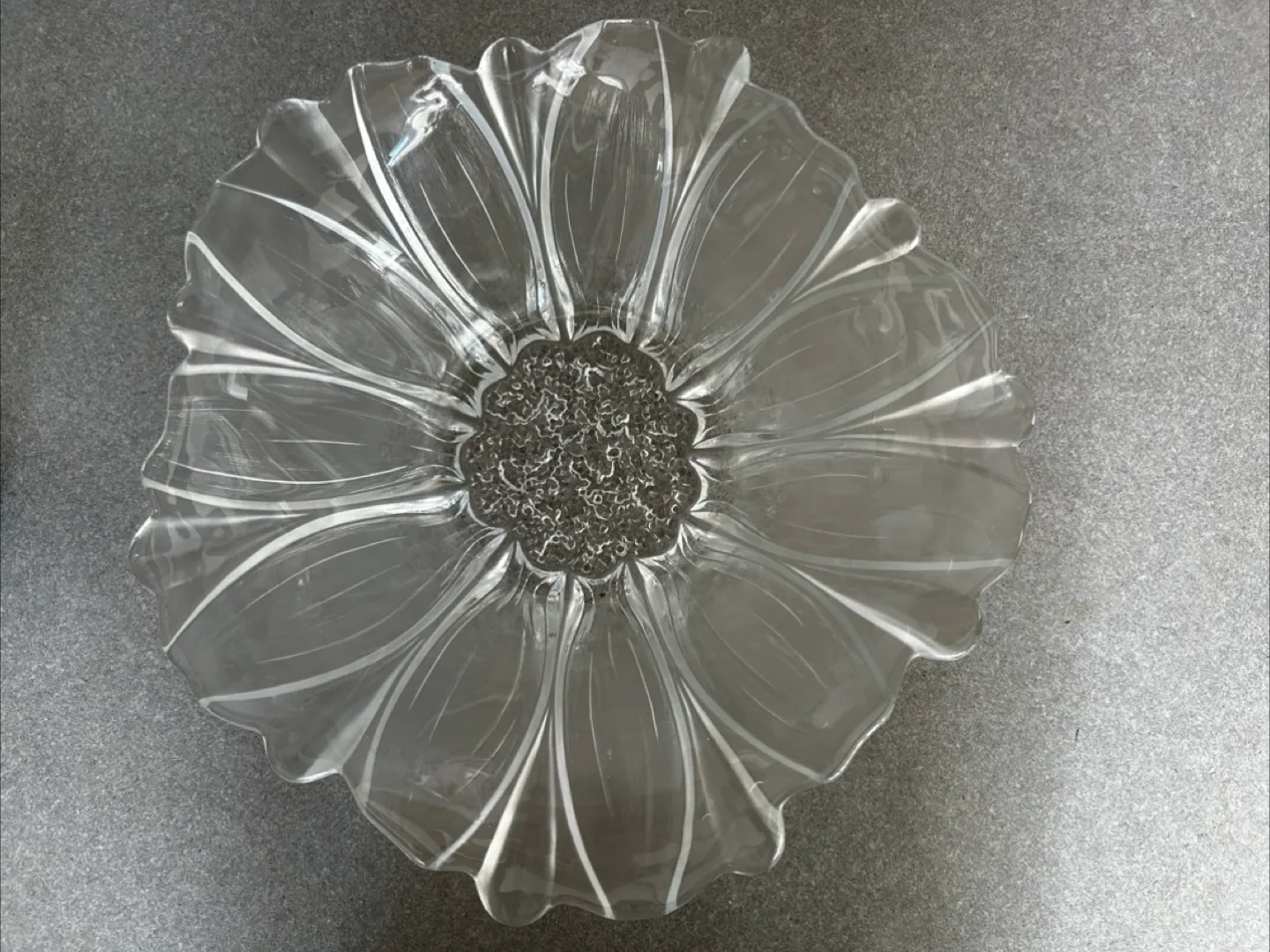 Clear Glass Flower Bowl image indicator(4)