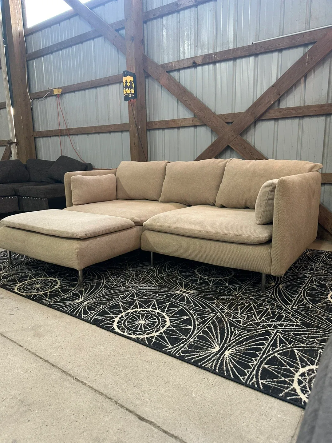 *Delivery Available* IKEA Modern Sectional in mocha image indicator(4)