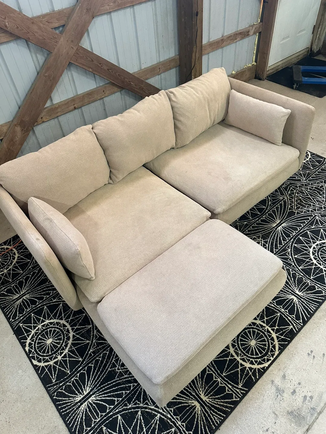 *Delivery Available* IKEA Modern Sectional in mocha image indicator(2)