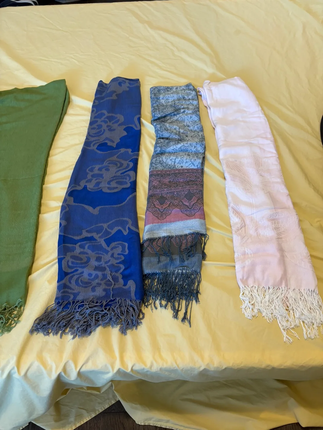 Assorted Scarves - Green, Blue, Pink thumbnail