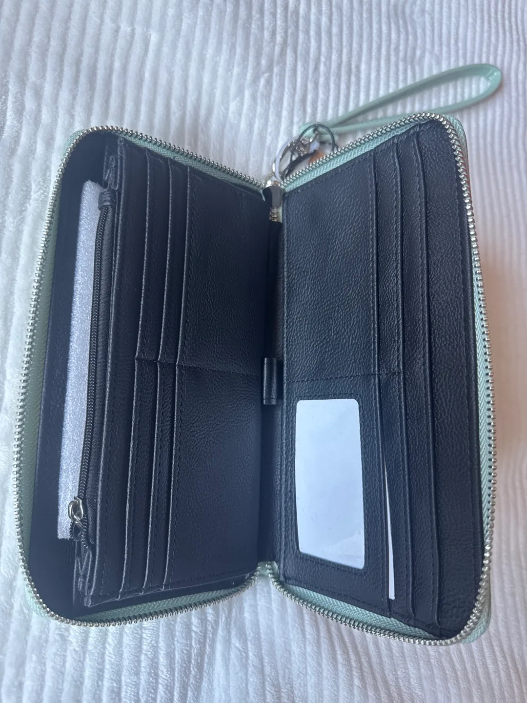 Steve Madden Bzippy Zip Around Wallet Wristlet - Mint image indicator(4)