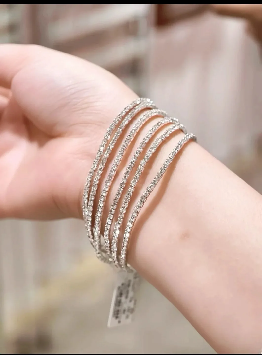 OSEWAYA Rhinestone Bracelet Set - Gold & Silver thumbnail