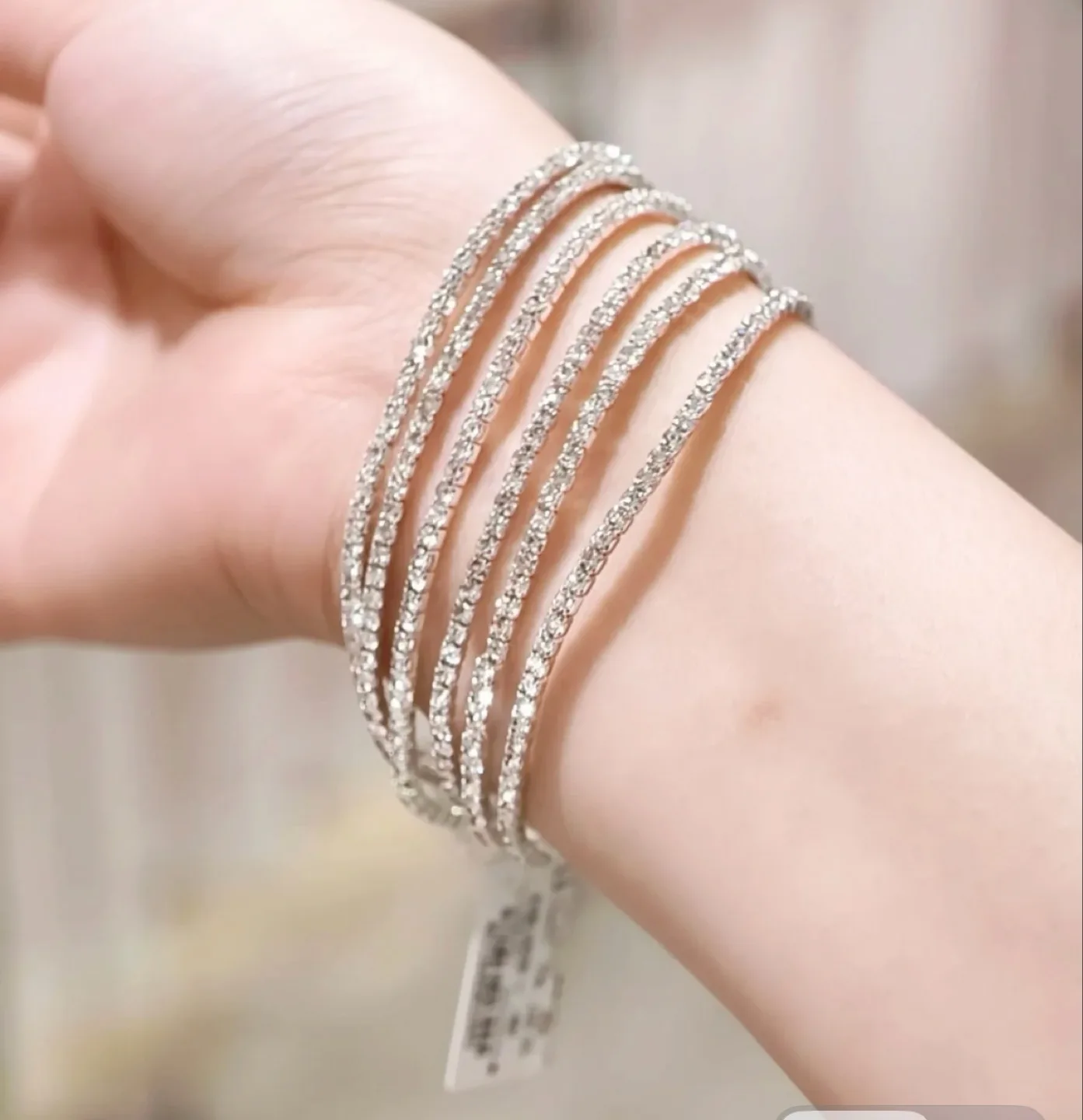 OSEWAYA Rhinestone Bracelet Set - Gold & Silver image indicator(4)