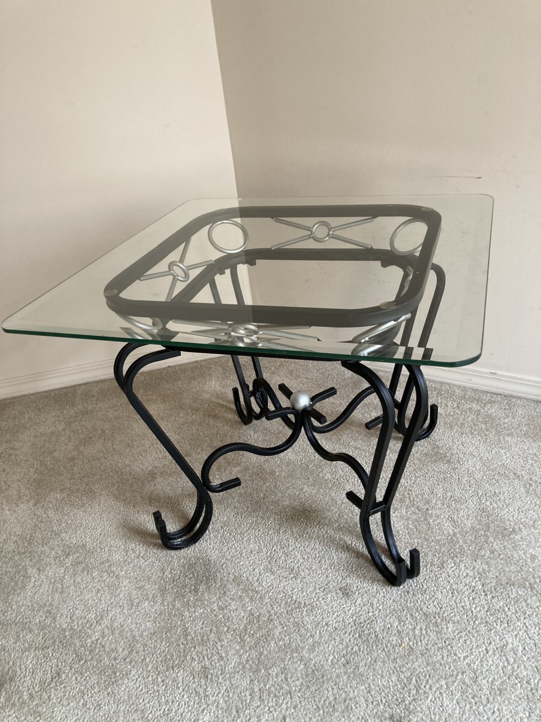 Wrought iron end table