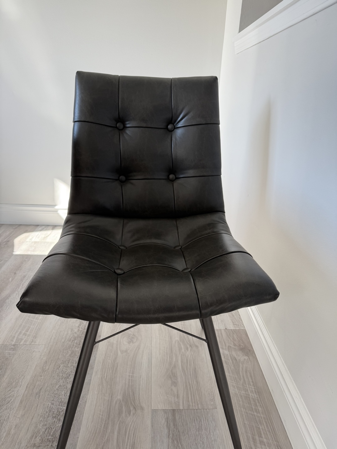 Black Faux Leather Dining Chair (6)