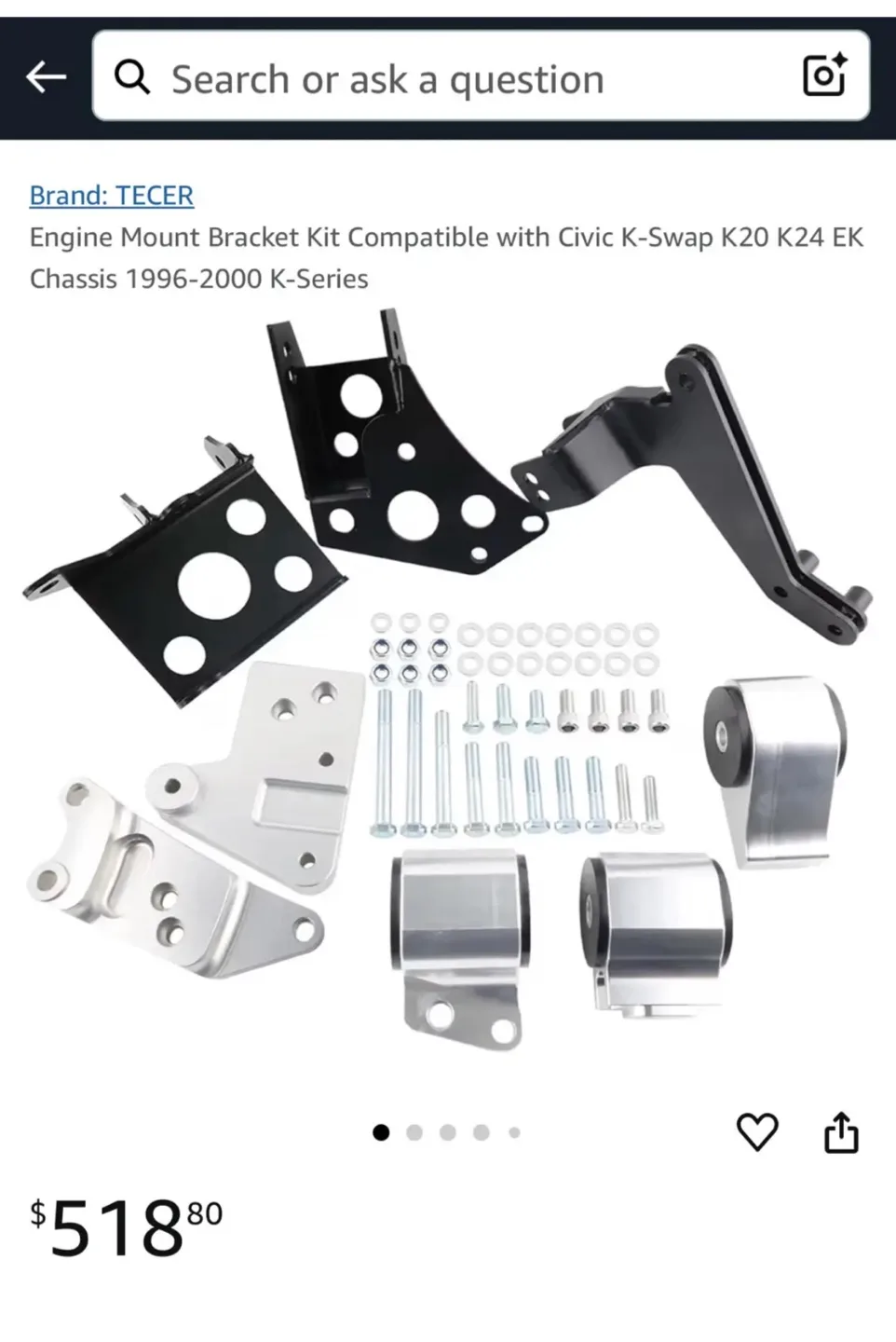 Labwork Honda K-Series Engine Mount Kit image indicator(10)