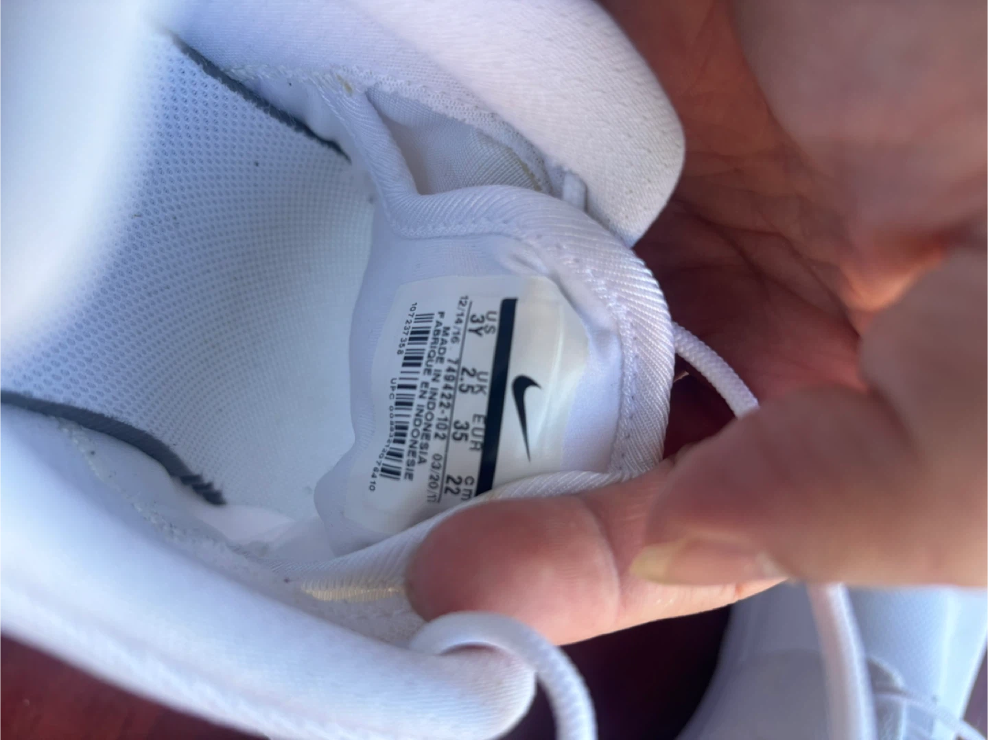 Nike Roshe One White Sneakers - Youth Size 3Y - photo 2