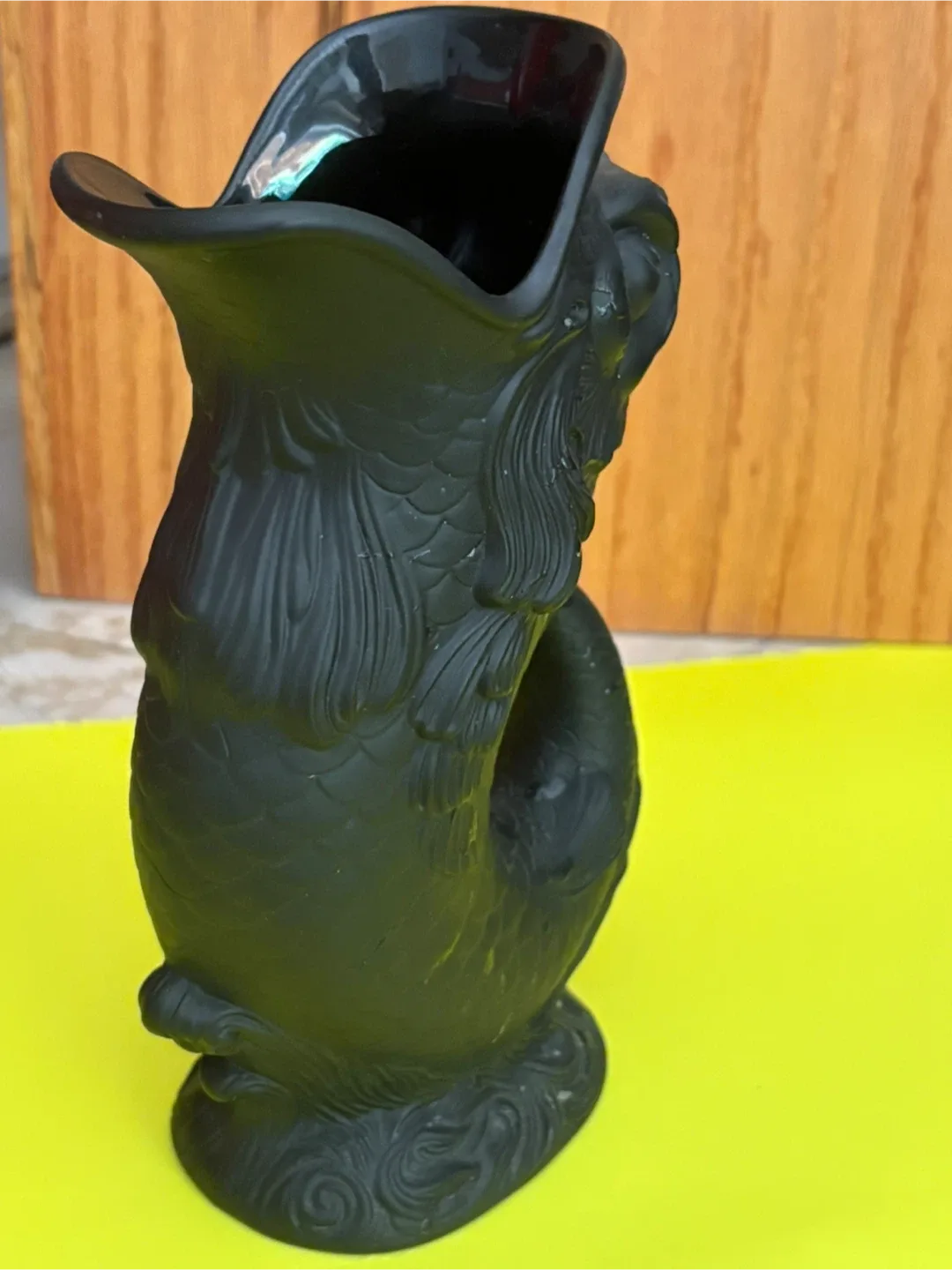 Wedgewood basalt black fish Pitcher thumbnail