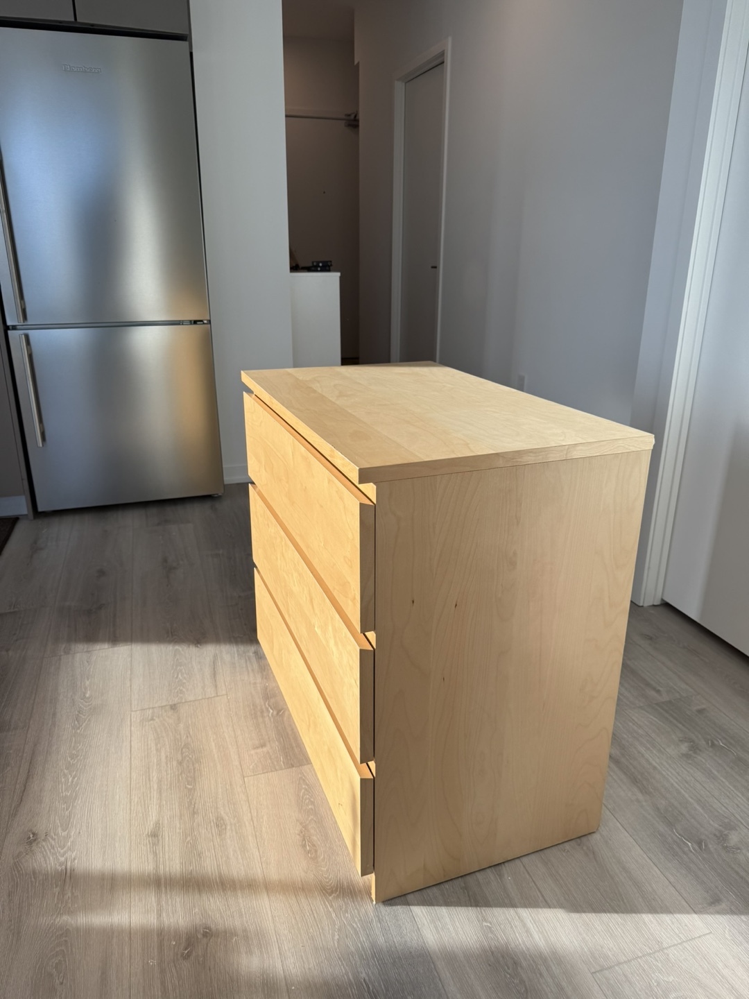 IKEA Malm Light Wood 3-Drawer Dresser - photo 2