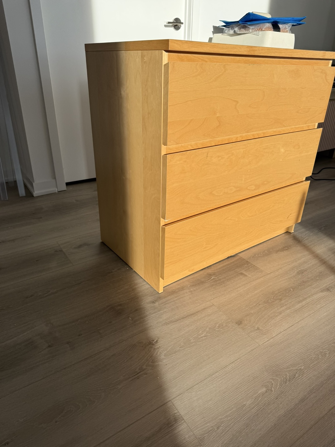 IKEA Malm Light Wood 3-Drawer Dresser - photo 3
