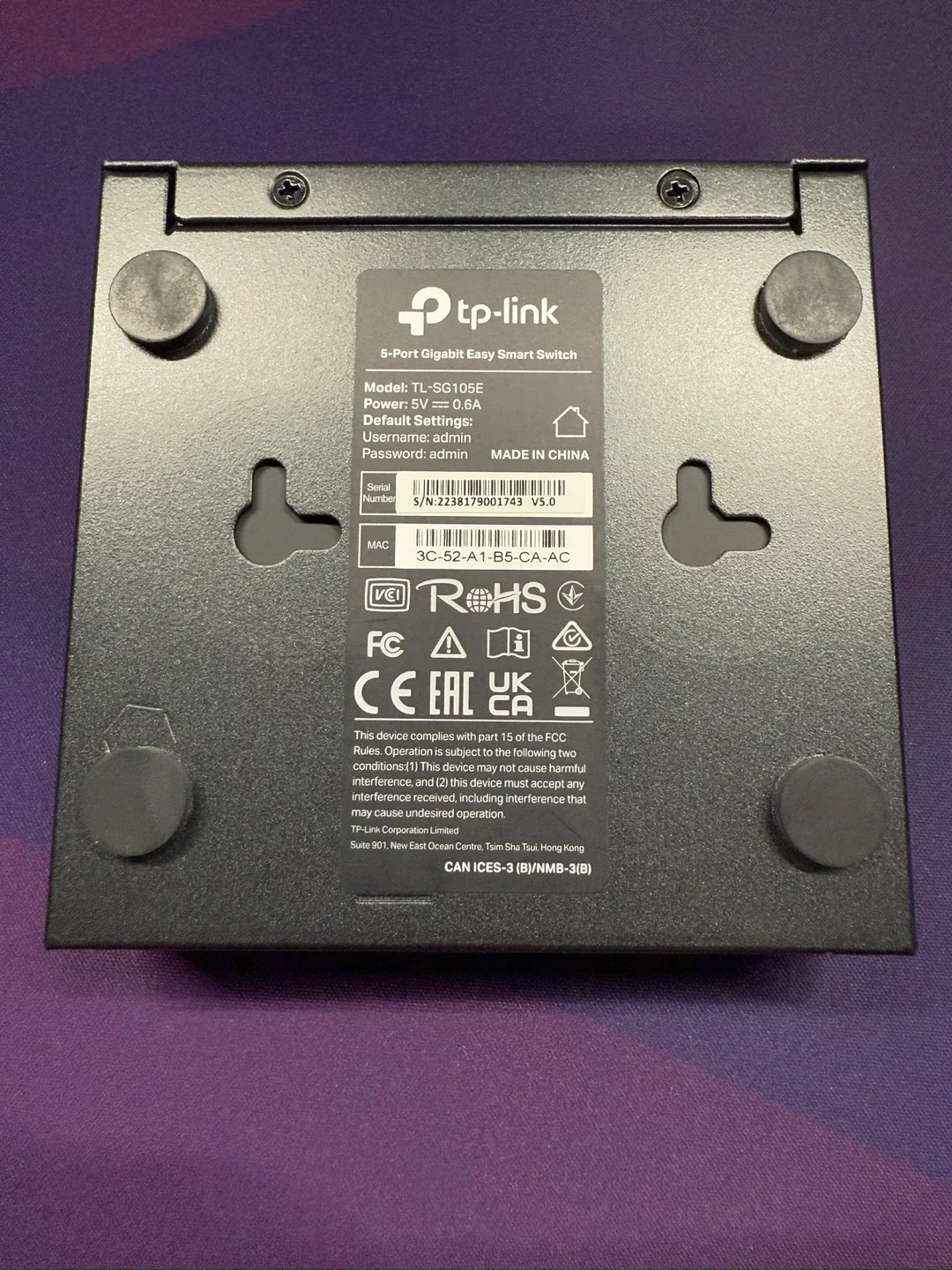 TP-Link TL-SG105E 5-Port Gigabit Easy Smart Switch image indicator(4)