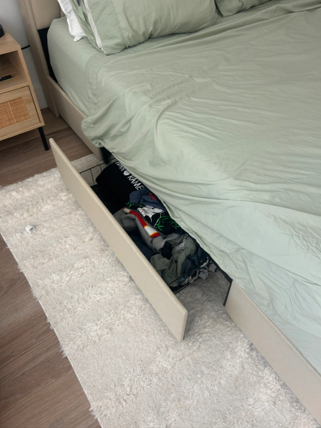 Queen Size Bed Frame with Storage - photo 4
