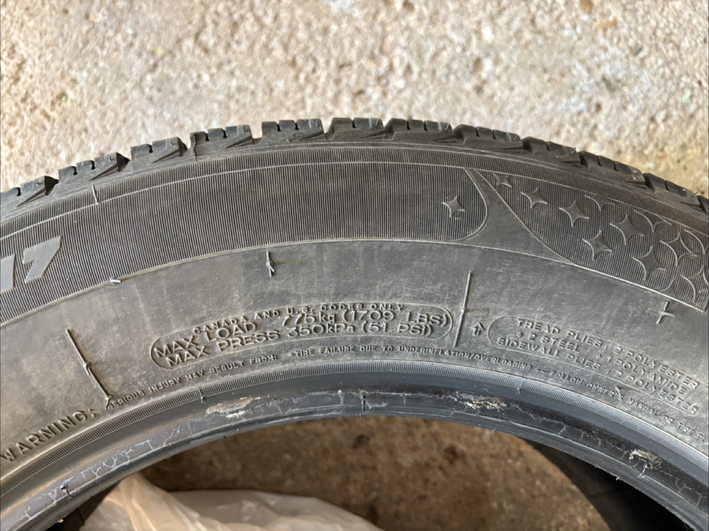 225/60R17 99H Michelin Winter Tires set of 4 - photo 2
