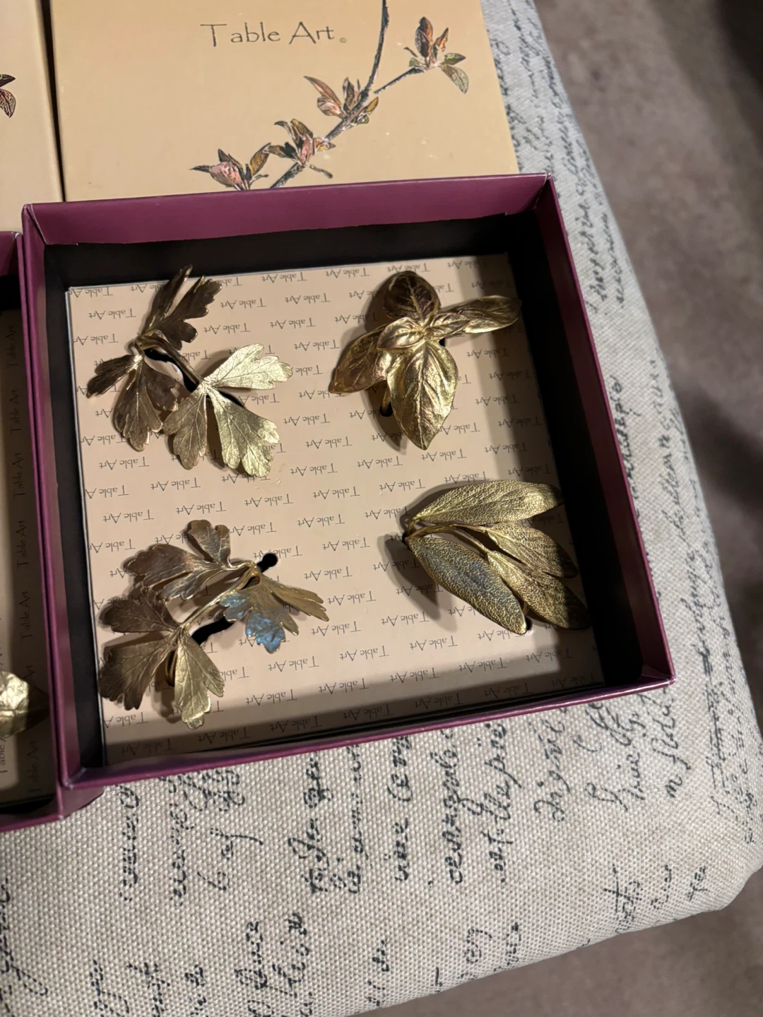 Table Art Gold Leaf Napkin Rings (Set of 8) - photo 4