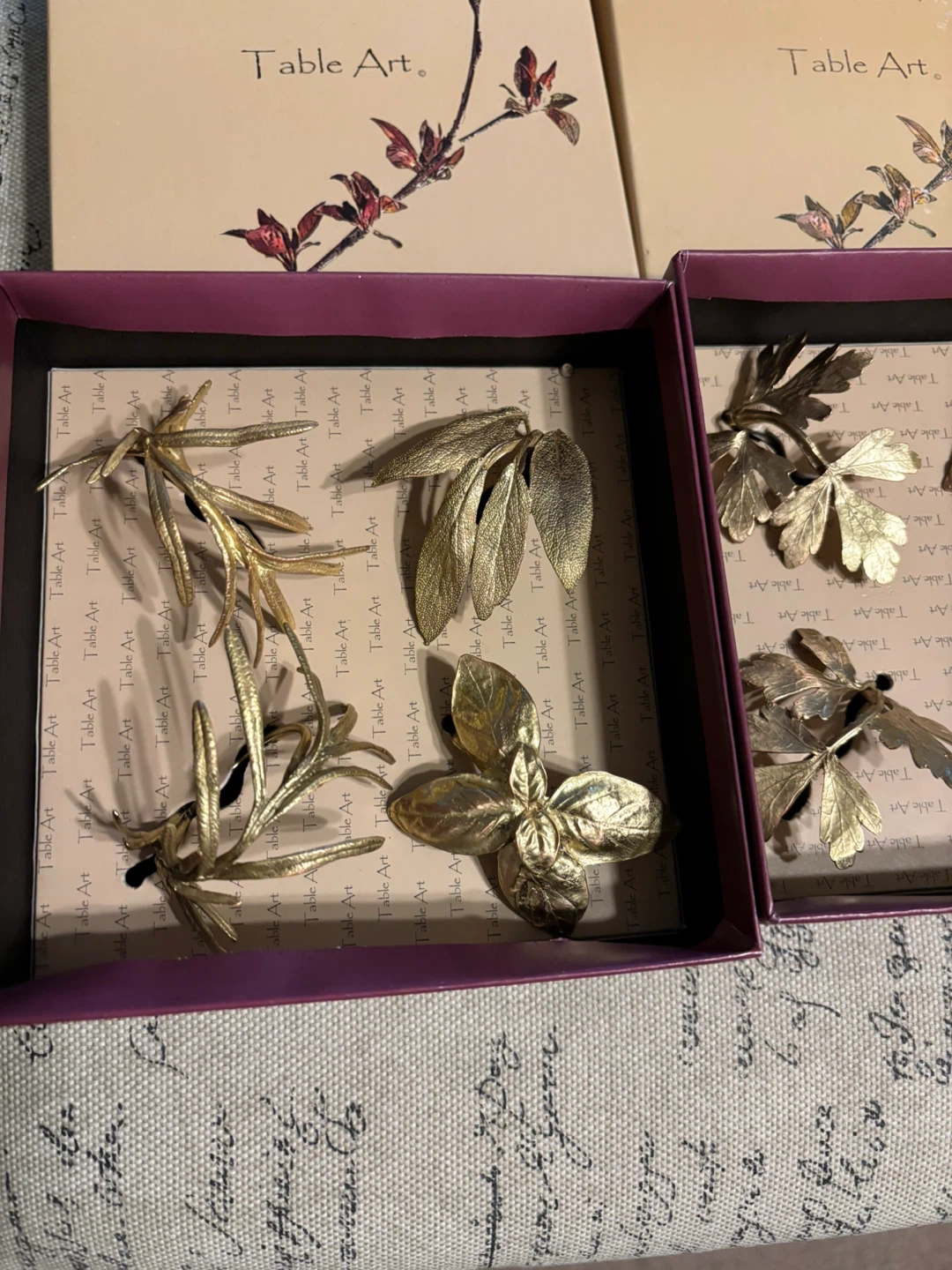 Table Art Gold Leaf Napkin Rings (Set of 8) - photo 3