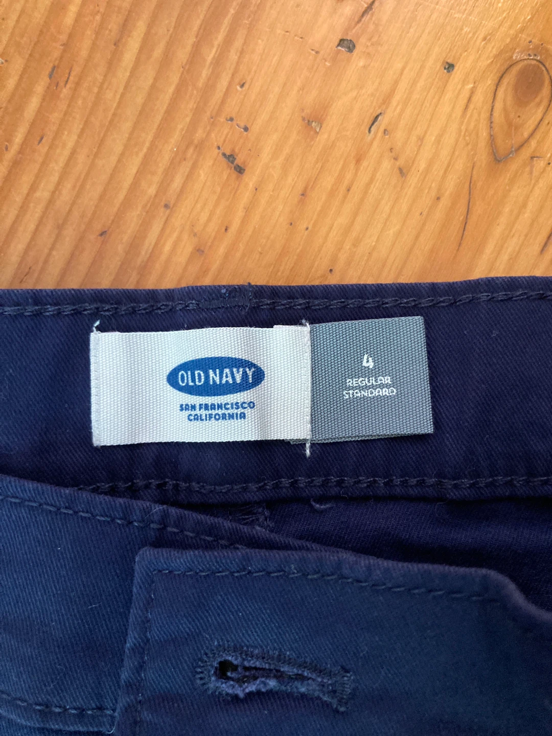 old navy pants— wide leg twill — size 4, blue (bnib) - photo 3