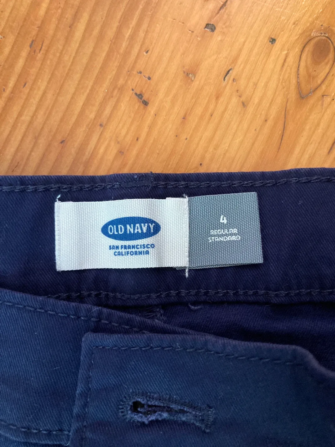 old navy pants— wide leg twill — size 4, blue (bnib) image indicator(3)