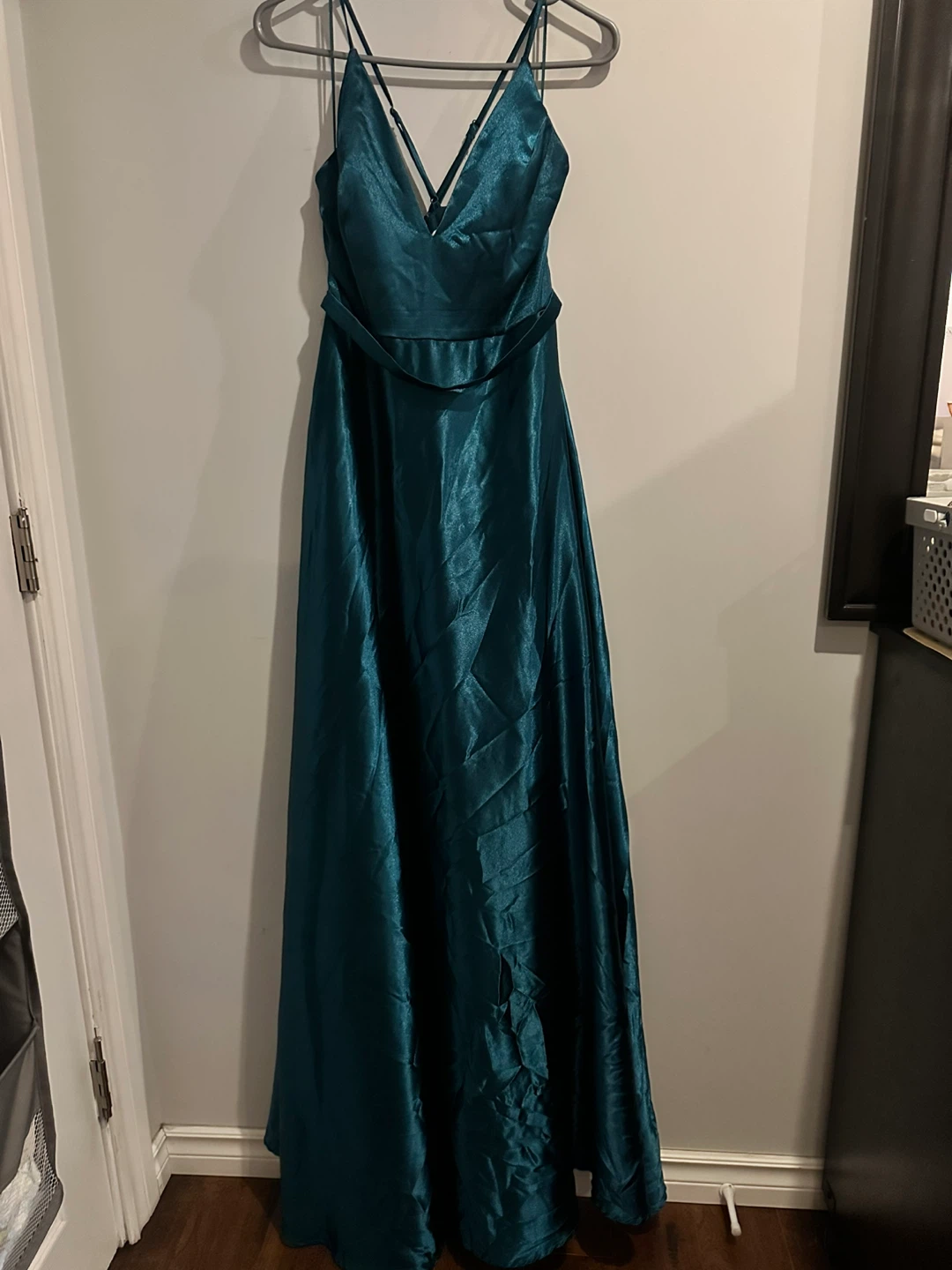 Fashion Nova Teal Maxi Dress / Gown- Size M