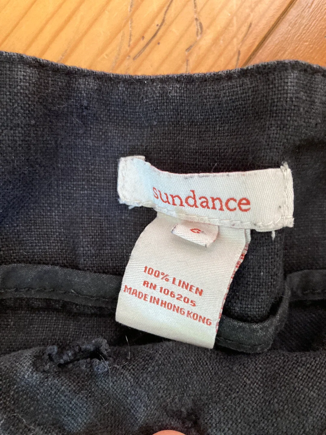 Linen pants from Sundance Catalogue, black size 6 image indicator(5)