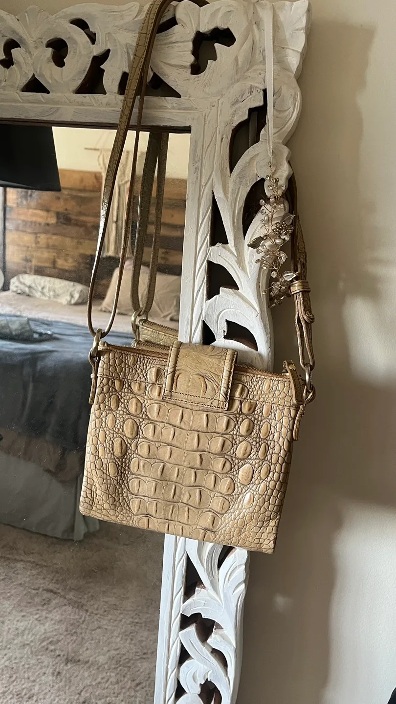 Brahmin Croc Embossed Leather Crossbody Bag image indicator(7)