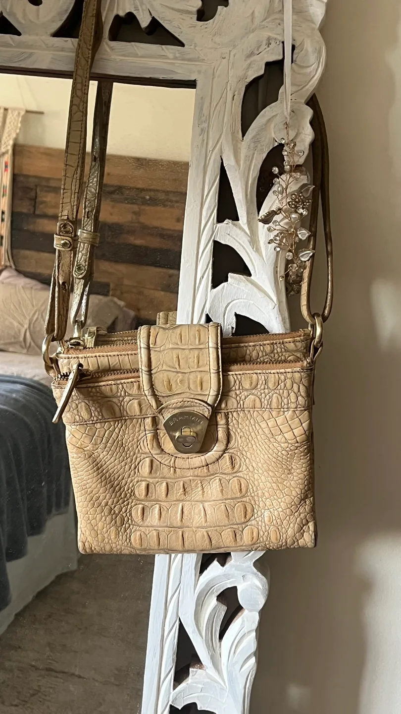 Brahmin Croc Embossed Leather Crossbody Bag image indicator(10)